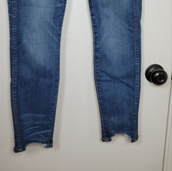 Madewell 10" High Riser Skinny Skinny Raw Hem Jeans Size 25S - Picture 2 of 11
